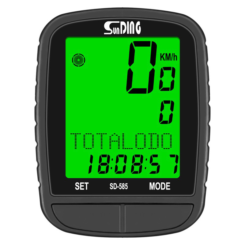 SD-585 bicycle wireless speedometer with large backlit screen in both Chinese and English, waterproof mountain bike speedometer, odometer, and speedometer
