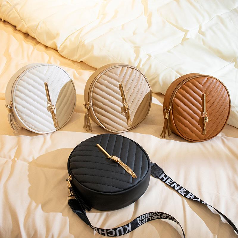 embroidered small round bag 2023women bag printing shoulder girdle crossbody bag special-interest design women's shoulder bags women