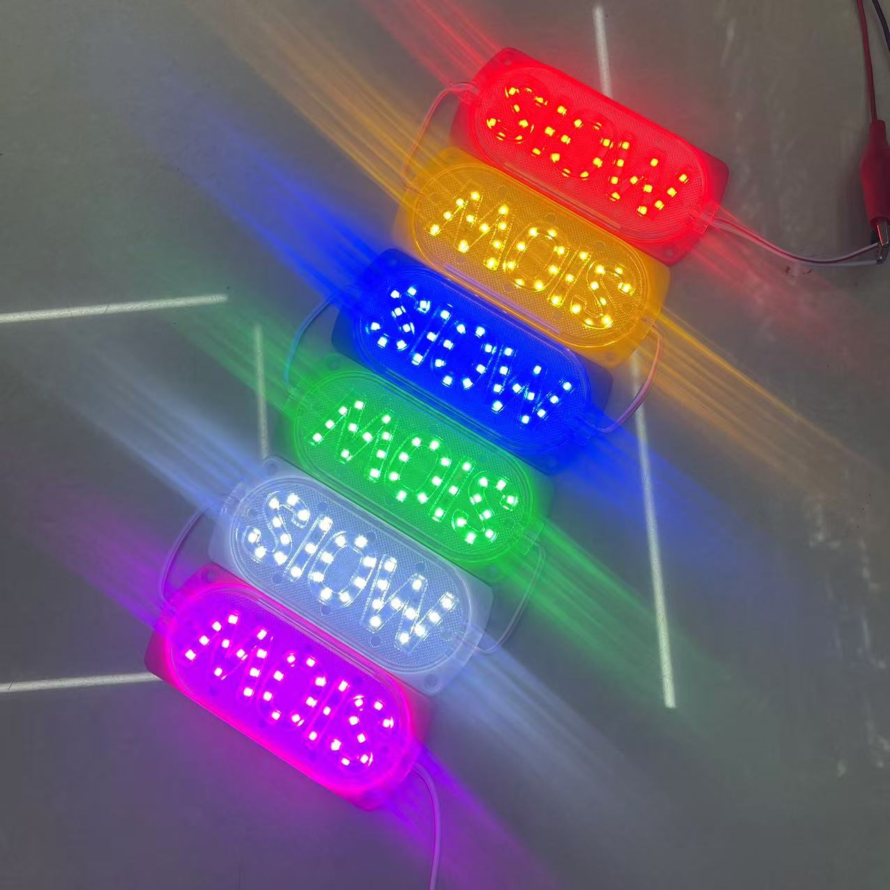 Motorcycle LED lights, 12V flash, slow traffic warning lights, colored lights, decorative lights, taillights, new car rear taillights Specification image
