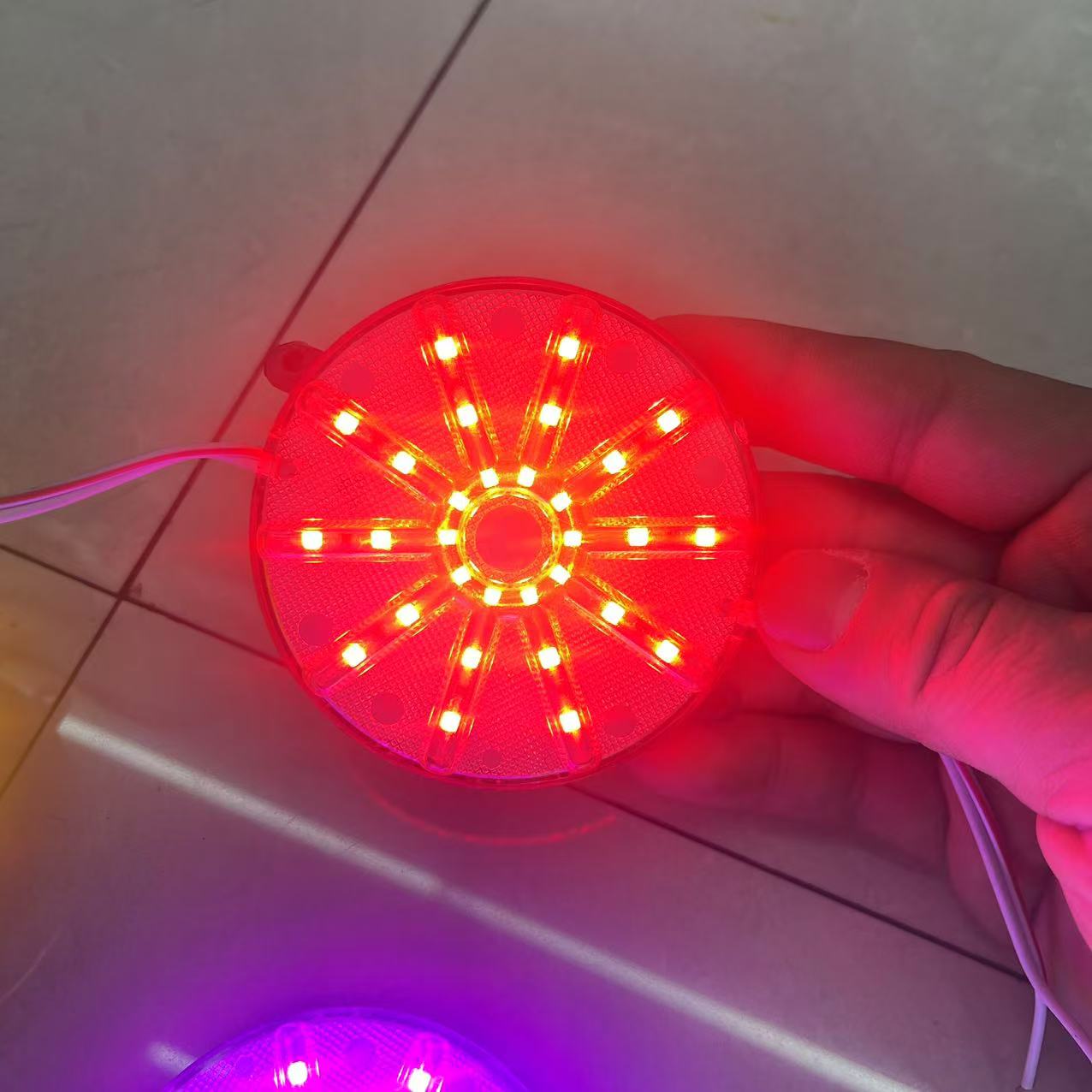 New motorcycle LED lights, colored lights, round smoke lights, 12V decorative lights, taillights, export version Specification image