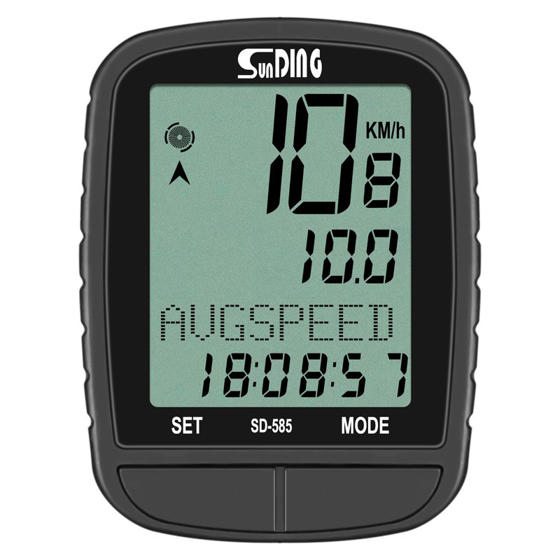 SD-585 bicycle wireless speedometer with large backlit screen in both Chinese and English, waterproof mountain bike speedometer, odometer, and speedometer details Picture