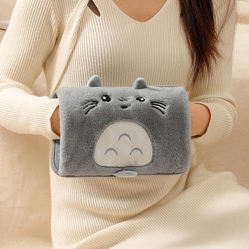 totoro style rechargeable hot water bag heating pad rechargeable hand warmer explosion-proof electric warming electric heater hot-water bag