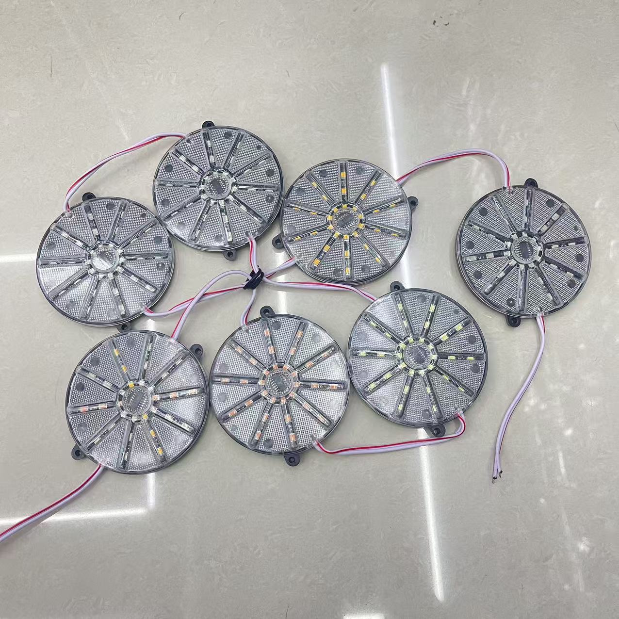 New motorcycle LED lights, colored lights, round smoke lights, 12V decorative lights, taillights, export version pic 3