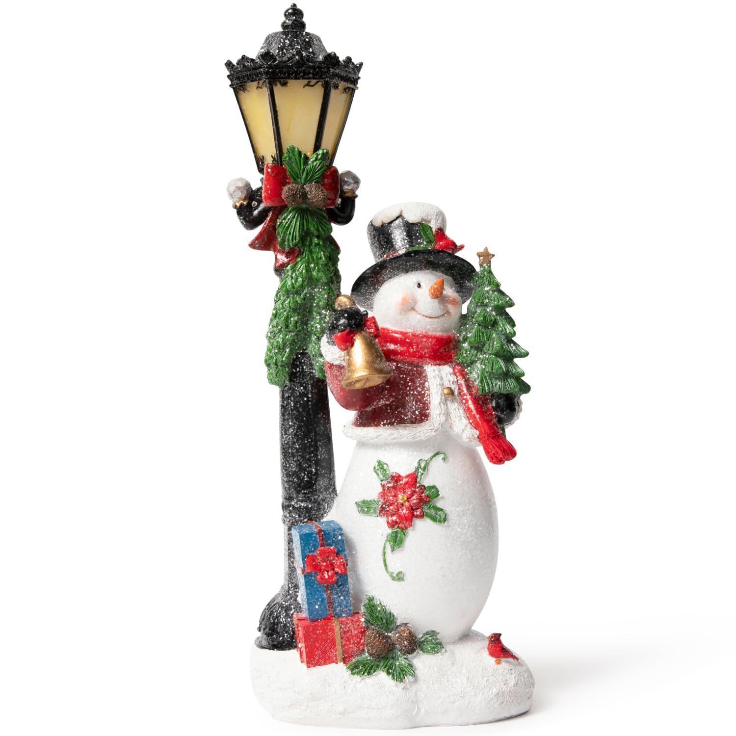 glowing snowman christmas statue christmas scene decoration decoration holiday gift christmas light decoration