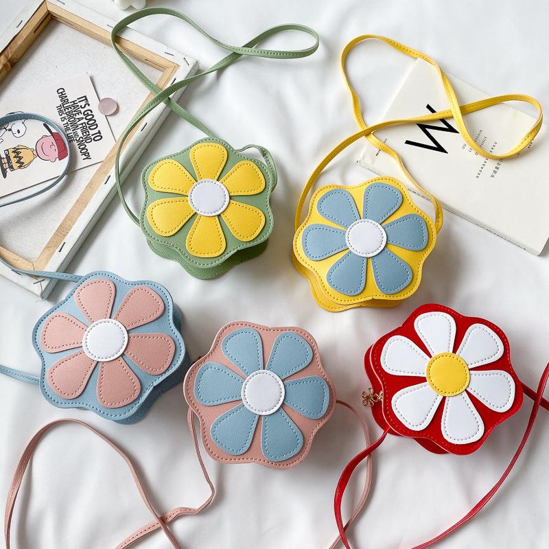 Korean Style Children's Bag 2024 New Flower Mini Shoulder Bag All-Matching Fresh Flower Girl's Crossbody Bag