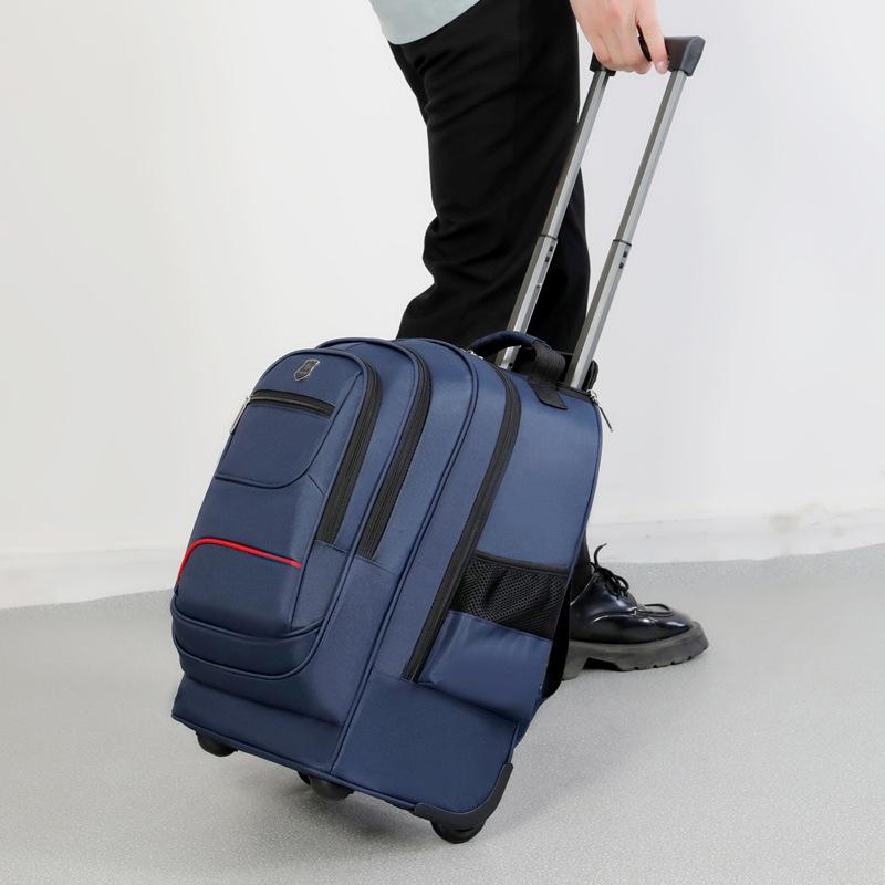 factory wholesale trolley backpack universal wheel business travel trolley bag men's large capacity multi-functional trolley luggage