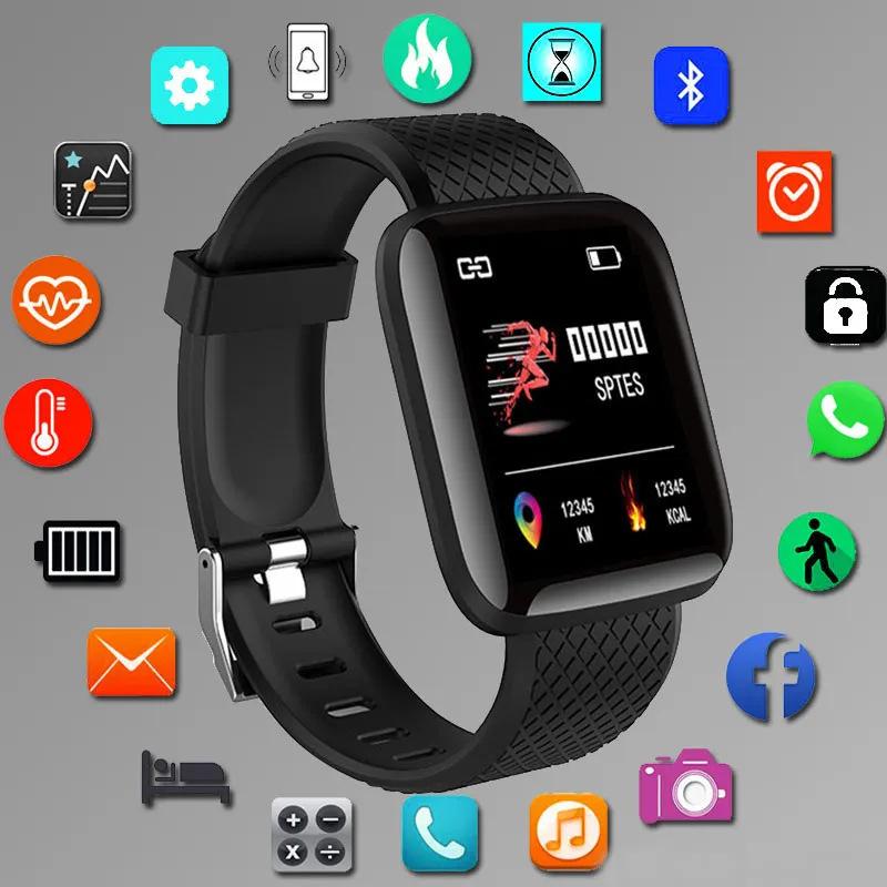 116plus smart bracelet fitness tracker watch heart rate monitor waterproof sports watch men women d13