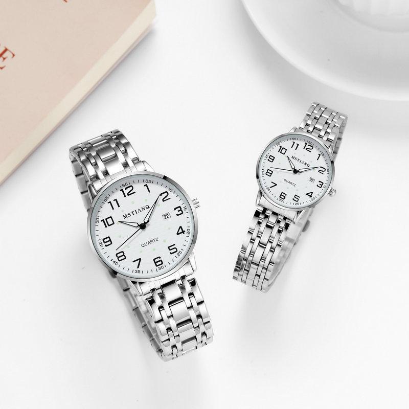 watch for the elderly men's and women's large number waterproof electronic watch quartz watch for the elderly men's and women's parents