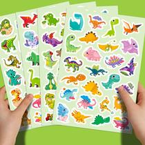 100 stickers small dinosaur graffiti stickers cross-border dinosaur series tyrannosaurus rex personalized cartoon children stickers 4 sheets/pack