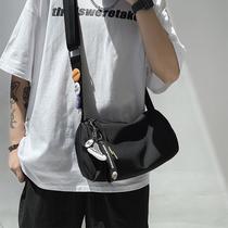 fashion brand oblique pattern leopard men's casual simple all-matching work clothes shoulder bag japanese style students backpack new bags