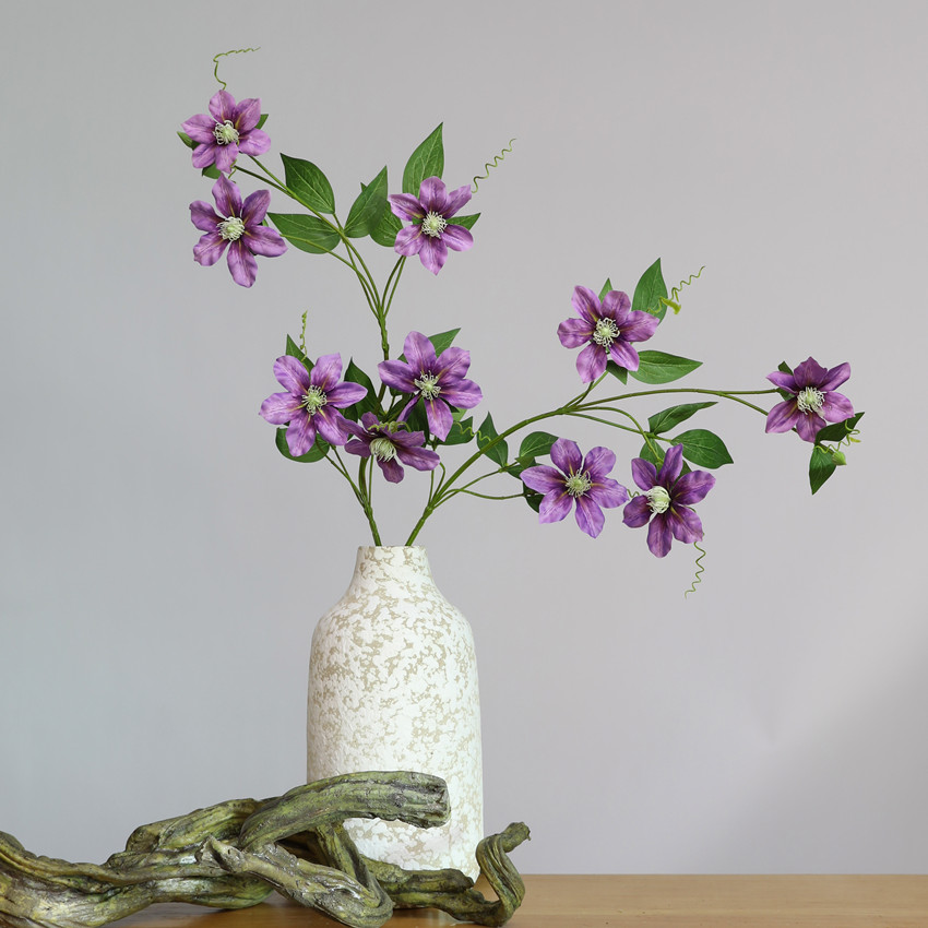 Faux clematis European country fresh British clematis home decoration living room dining table faux flower ornaments Application Scenario