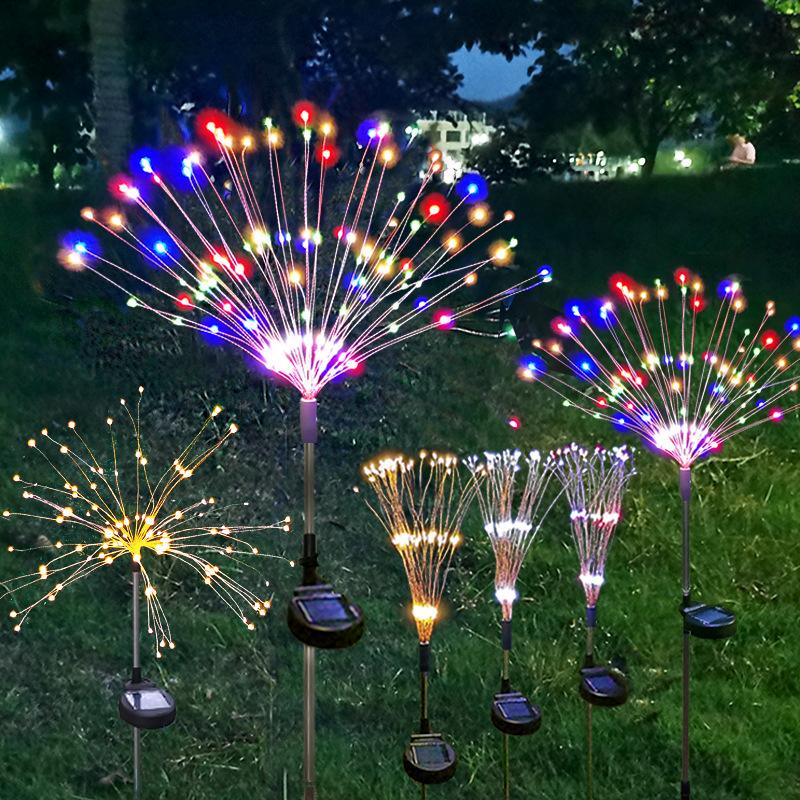 Fireworks Lamp Christmas Outdoor Led Festival Starry Lights Lawn Floor Outlet Christmas Lights Solar-Powered String Lights