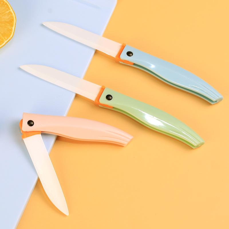 Ceramic Folding Fruit Knife Peeler Portable Fruit Knife Mini Household Knife Peeler