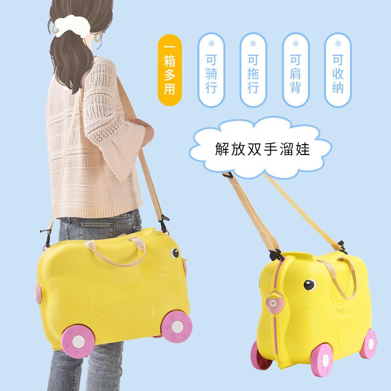 cute children riding luggage can sit baby suitcase can ride cartoon boarding bag wholesale