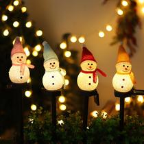 snowman solar energy landscape lamp lawn lamp garden villa set christmas lights outdoor decorative waterproof lawn lamp