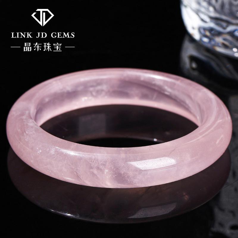 jingdong jewelry natural pink crystal bracelet icy ross quartz fashion simple girls all-match bracelet wholesale