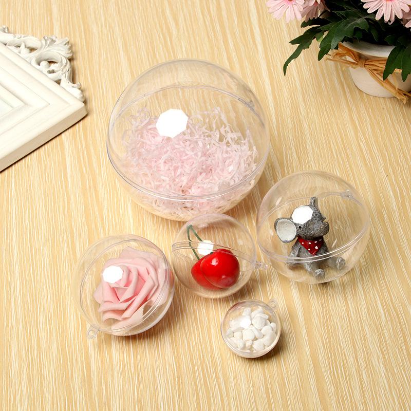 3-25cmps hollow plastic transparent ball shopping mall festival creative christmas ball acrylic decorative ball