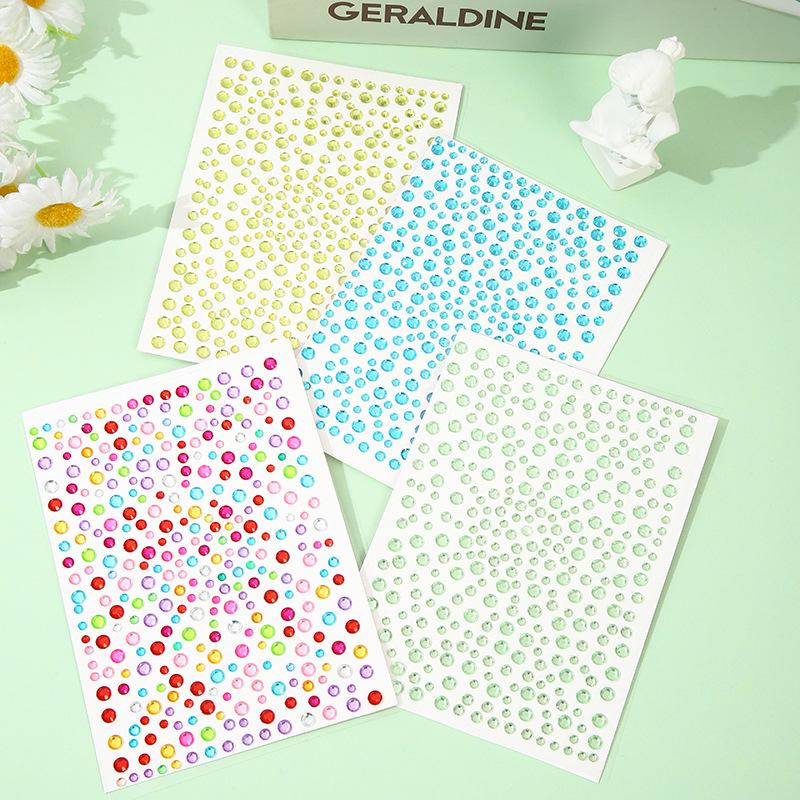 foreign trade model diameter 3mm4mm5mm6mm round diamond sticker starry sky 325 diy acrylic gems diamond sticker.