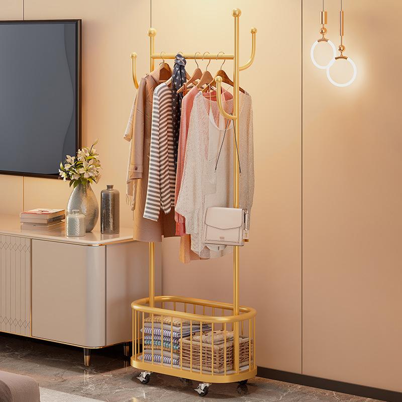 New Products Can Be Wholesale Clothing Store Same Metal Mobile Coat Hanger Floor Metal Storage Hanger Hanger