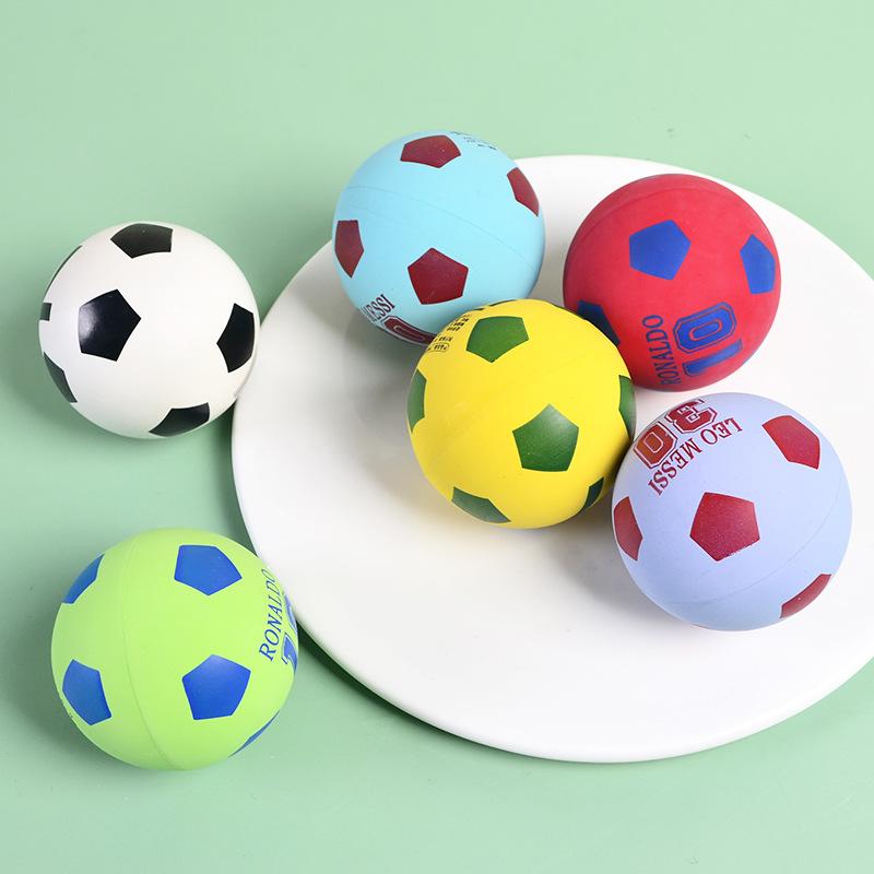cartoon high elasticity small football rubber bouncy ball shooting toy ball children's toys jumping ball factory wholesale