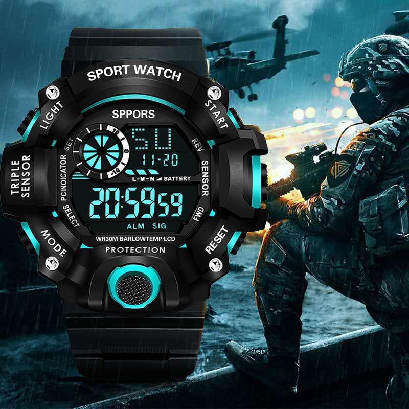 student multi-function alarm sports electronic watch adult outdoor special forces drop-resistant waterproof luminous electronic watch