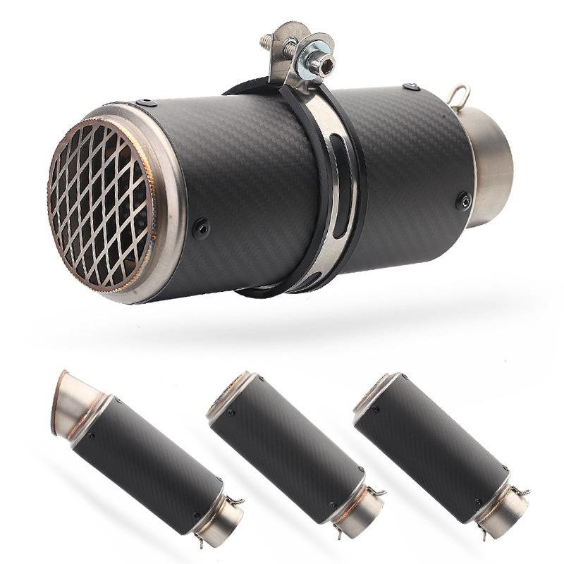 sc carbon fiber fried street exhaust pipe smoke pipe muffler motorcycle sports car modification interface 51-60mm caliber sc