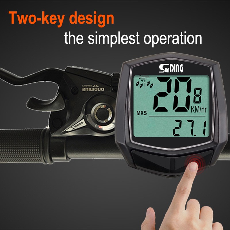 SD-581C bicycle wireless speedometer, large backlit screen in both Chinese and English, waterproof mountain bike speedometer, odometer, and speedometer