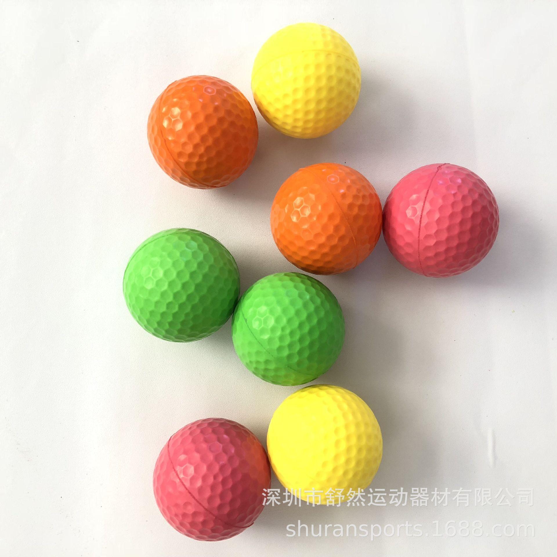 cross-border golf supplies outdoor colorful practicing ball beginner indoor golf pu practicing ball.