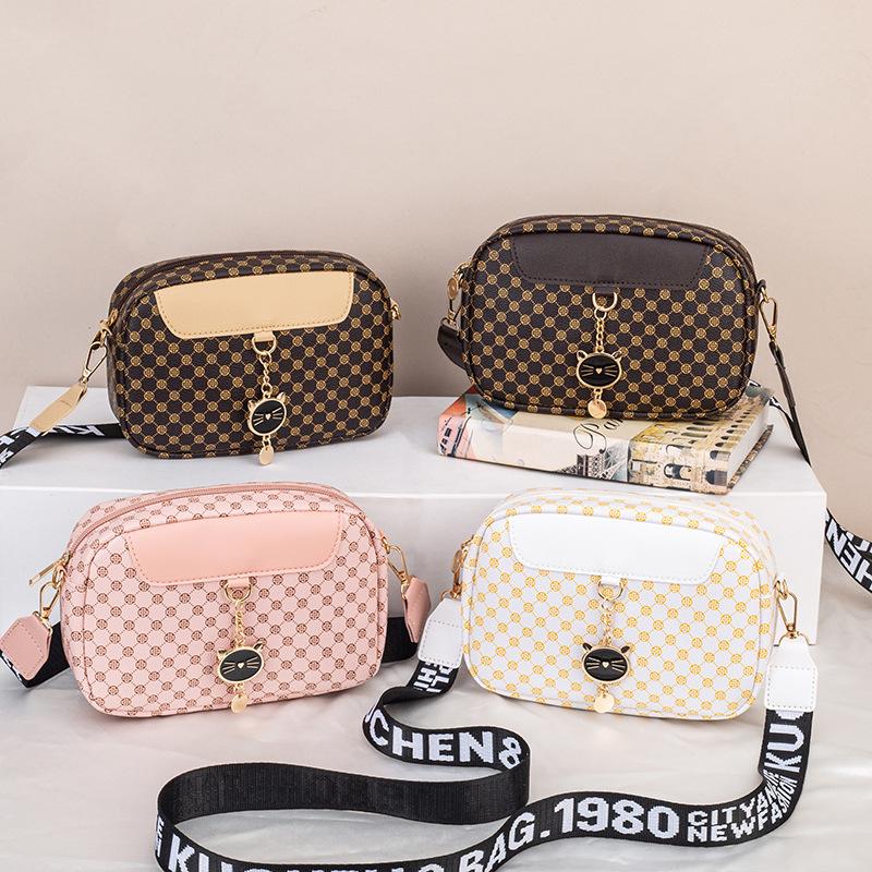 women's cross-body bag women's shoulder bag special decoration women's bag women's everyday joker lovely bag contrast color camera bag