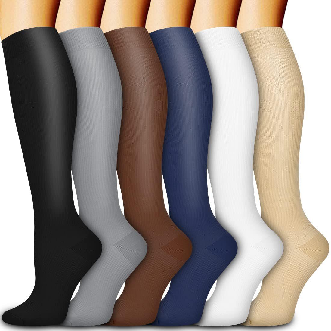 Amazon Stretch Socks Cycling Long Tube Compression Socks Men's and Women's Calf Outdoor Fitness Running Sports Compression Stockings