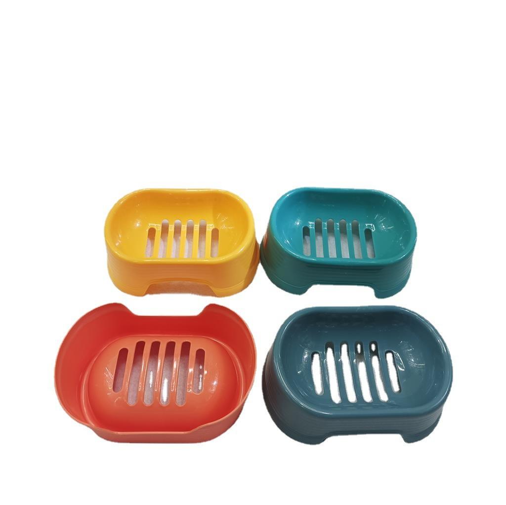 Single Layer plus-Sized Soap Box Fashion Drain Soap Box 4 Mesh Bags Drain Soap Box Soap Box RS-7548