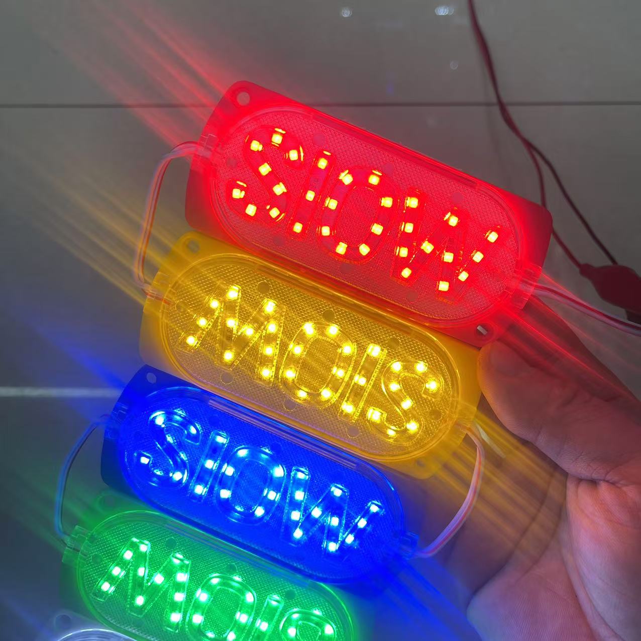 Motorcycle LED lights, 12V flash, slow traffic warning lights, colored lights, decorative lights, taillights, new car rear taillights pic 5