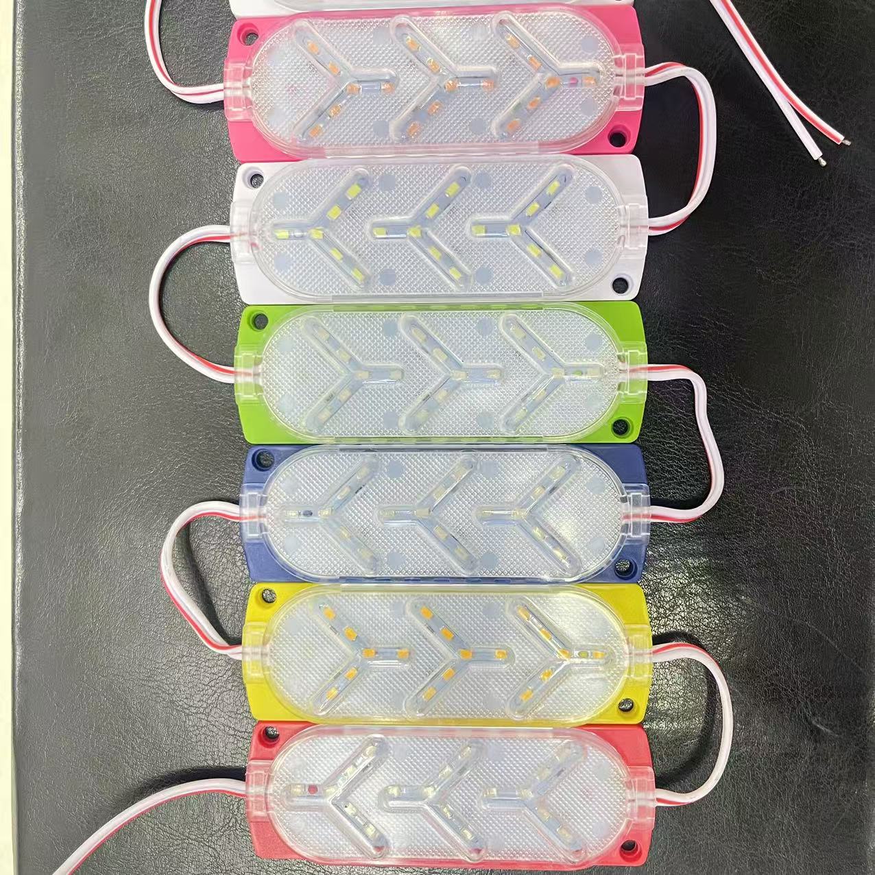 Motorcycle LED flashing light, taillight, 12V arrow decorative light, color light, new module, brake light, chassis light pic 6