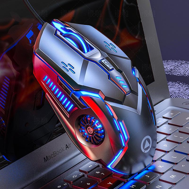 silver eagle g5 wired mouse luminous game e-sports machinery mute computer accessories cross-border private model amazon wholesale
