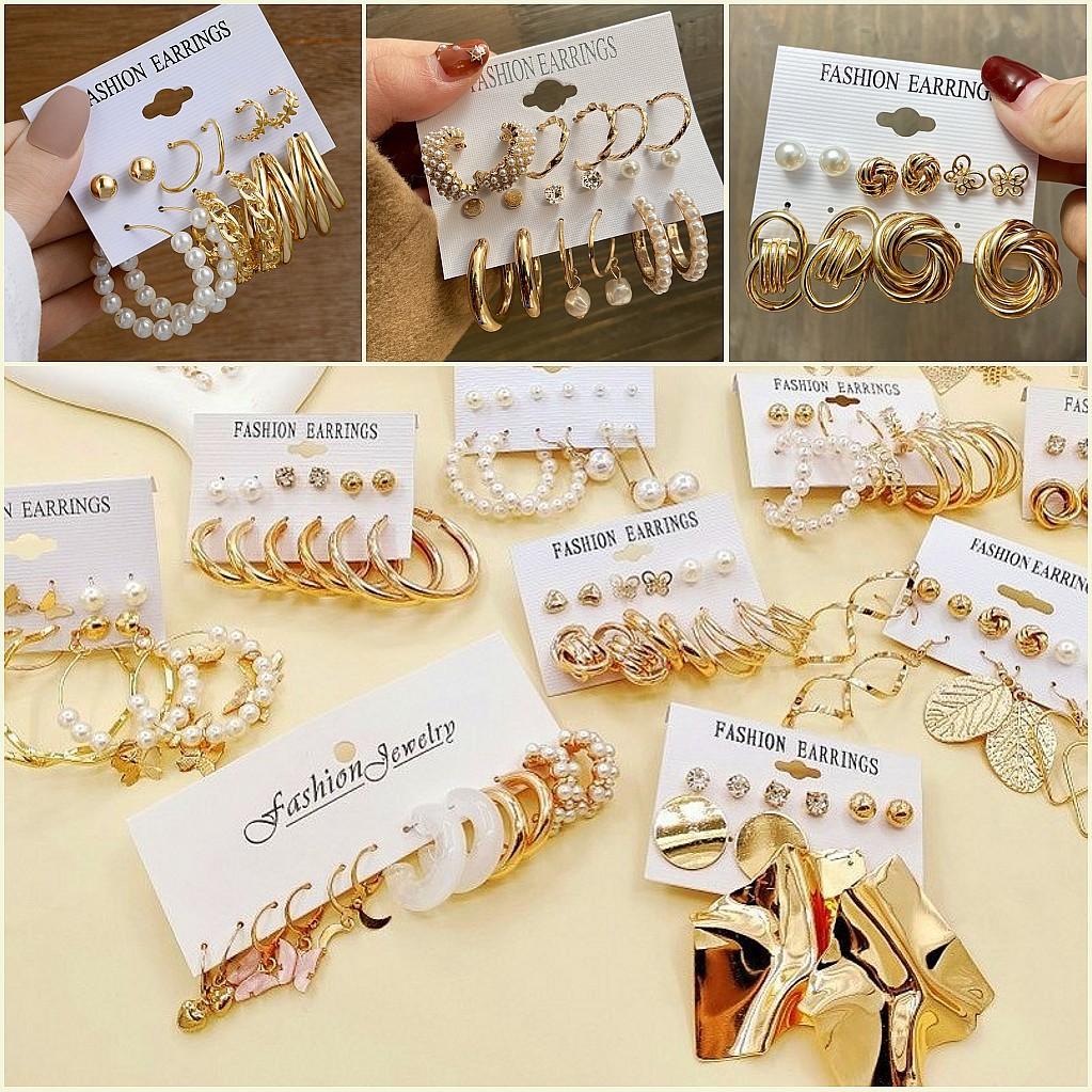 fashion jewelry popular metal earrings women earring set