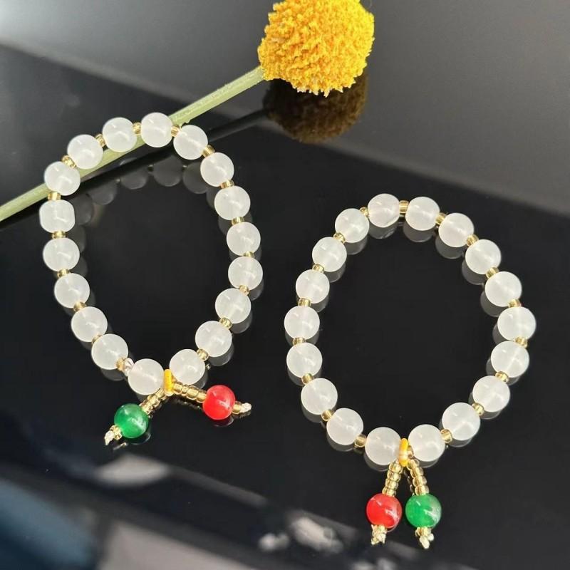 white jade beads bracelet fashion vintage bracelet bracelet yiwu small commodity jewelry supply wholesale