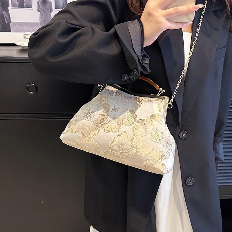 women's portable shoulder bag chinese style embroidery clutch bag new chinese retro dinner bag clutch evening dress women's bag