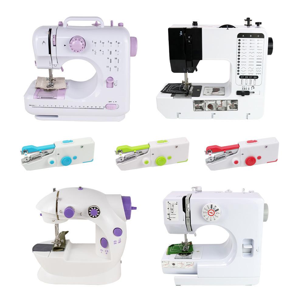 202 mini plug electric pedal type household sewing machine handheld covering machine portable small automatic sewing machine