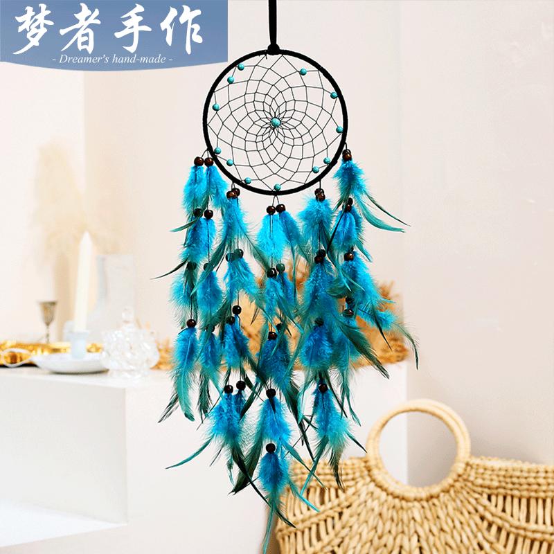 christmas lights dreamcatcher creative wind chimes ornament car pendant holiday lights home decoration dreamcatcher