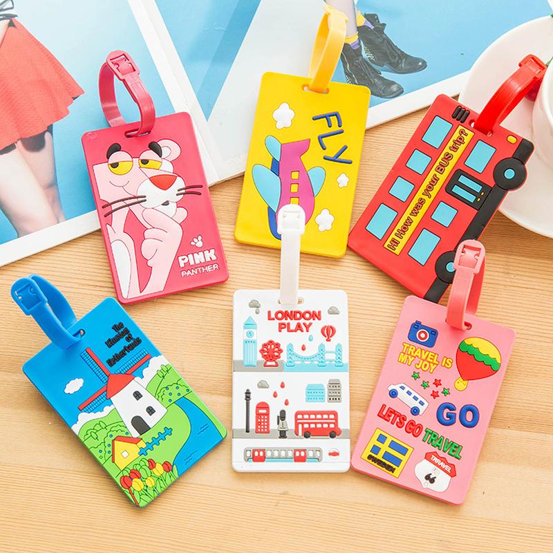 pvc luggage tag flexible glue cartoon silicon baggage tag luggage tag soft pvc luggage tag luggage tag tag badge card cover pvc luggage tag