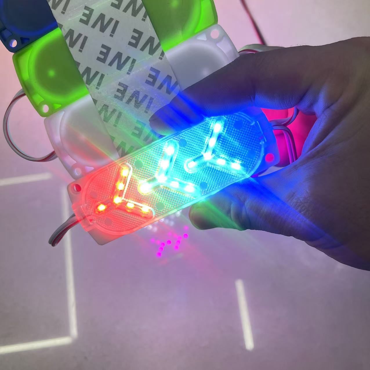 Motorcycle LED flashing light, taillight, 12V arrow decorative light, color light, new module, brake light, chassis light pic 5