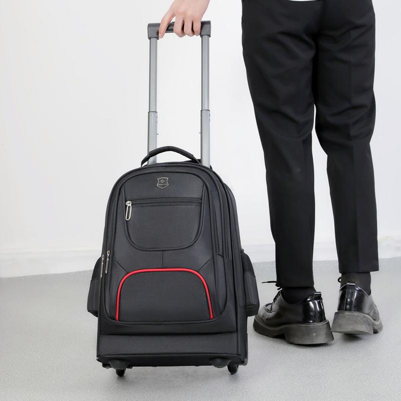 factory wholesale trolley backpack universal wheel business travel trolley bag men's large capacity multi-functional trolley luggage