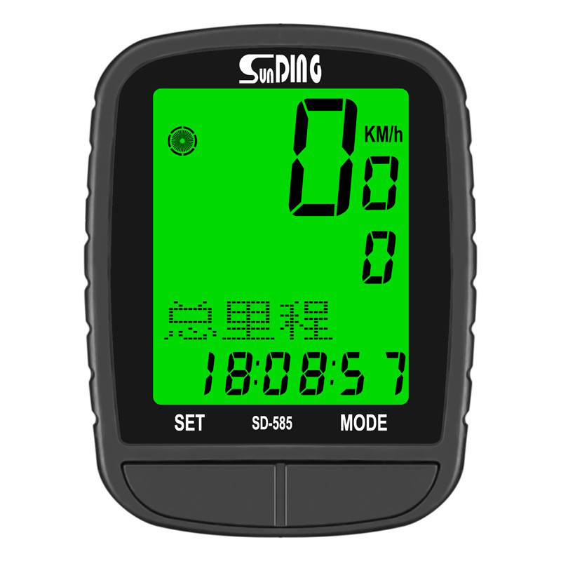 SD-585 bicycle wireless speedometer with large backlit screen in both Chinese and English, waterproof mountain bike speedometer, odometer, and speedometer Application Scenario