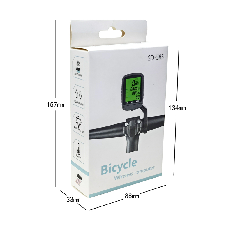 SD-585 bicycle wireless speedometer with large backlit screen in both Chinese and English, waterproof mountain bike speedometer, odometer, and speedometer Item Picture