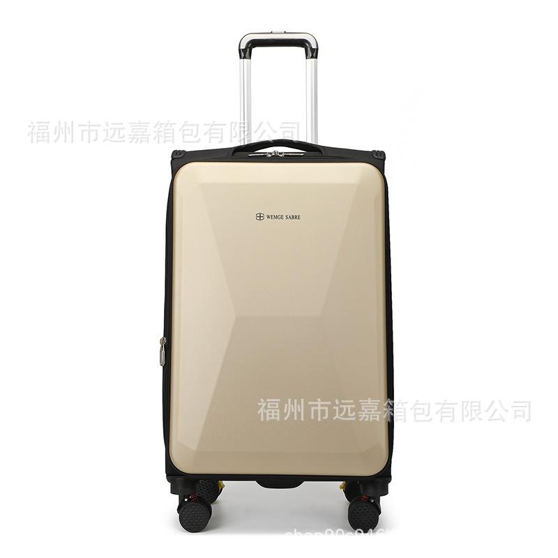 2024 new super light soft and hard combined luggage portable boarding travel luggage luggage 20/24/28-inch trolley