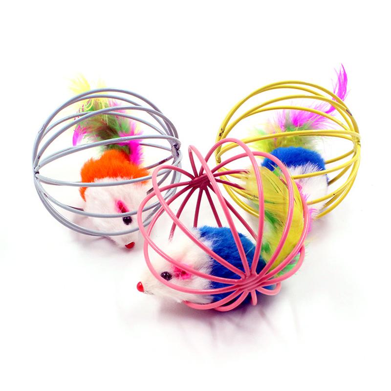 pet cat feather cage mouse toy mouse cat pole toy cat toy mouse rabbit fur cat-related products wholesale