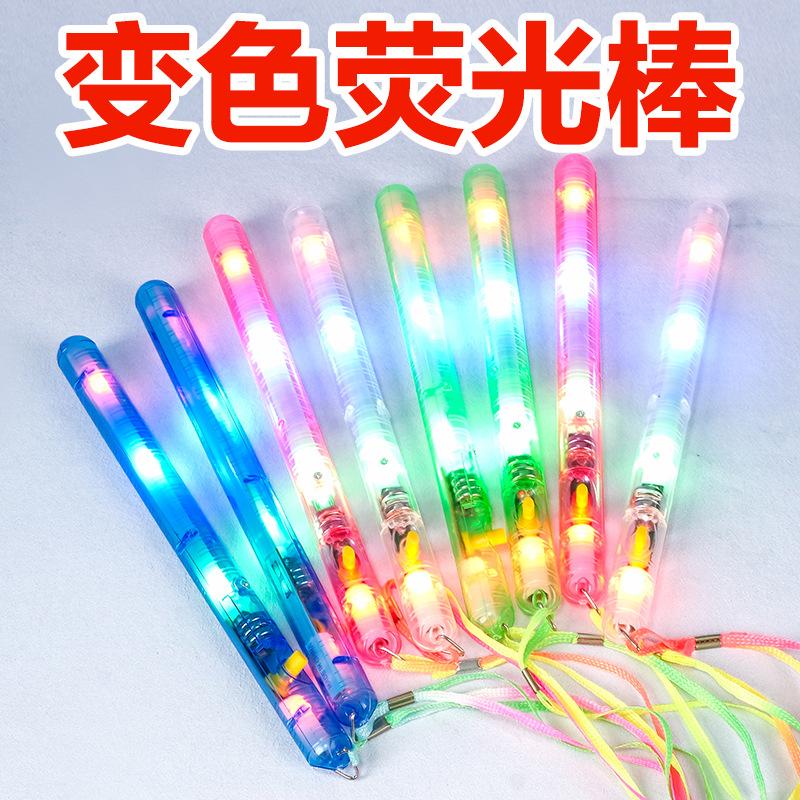 color changing light stick transparent with rope luminous glow stick led light sticks light stick colorful water wave stick concert glow stick