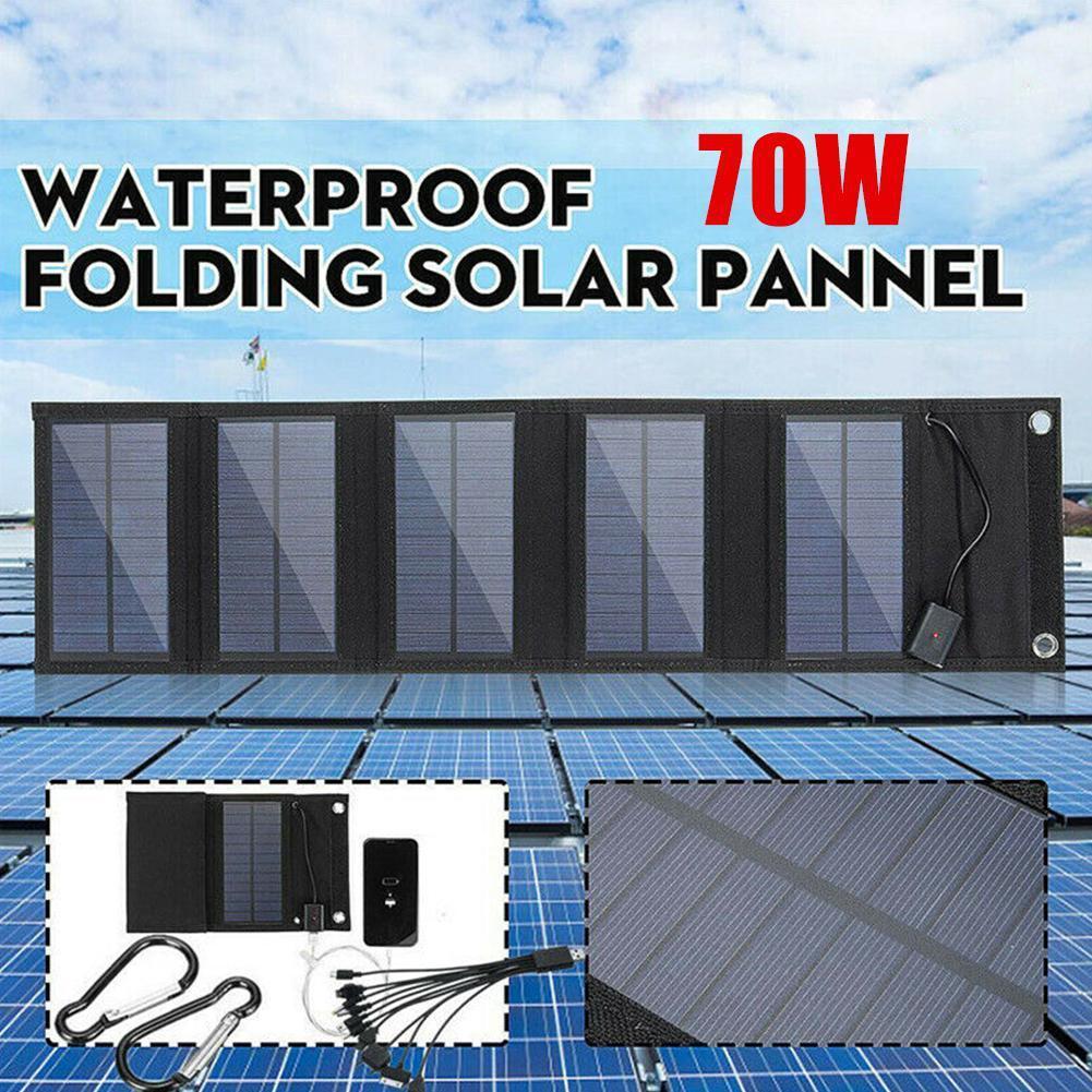12w solar folding bag charger 70w adjustable 5v usb outdoor mobile phone portable solar panel charging