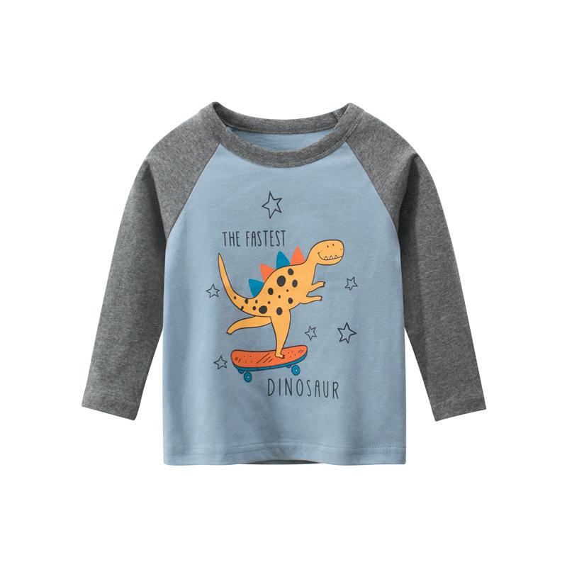 27kids children's clothing autumn new 2024 korean style boys undershirt babies' long sleeve t-shirt kids clothes
