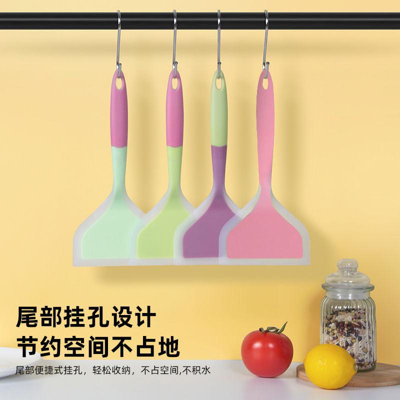color tamagoyaki silicone shovel light luxury home kitchen cookware hanging hole elbow design simple fried spatula